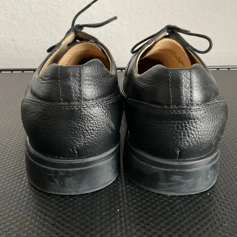 Belvedere Studio Bay Bridge Mens Black Leather Bicycle Toe Dress Shoes 13D